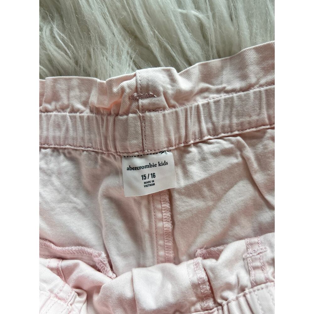 Abercrombie Kids Girls Tie Waist Twill Shorts Casual Light Pink Size 15/16 - Picture 5 of 12